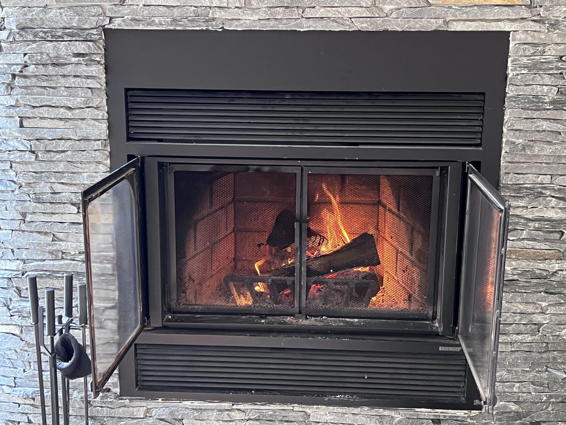 Bedroom fireplace closeup